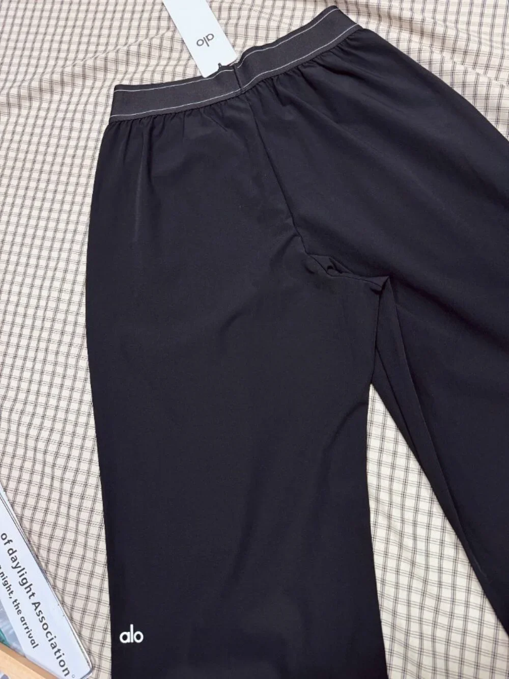 ALO Yoga Suit Up Trouser Black ✨ Regular | Relaxed Fit Wide Leg Pants